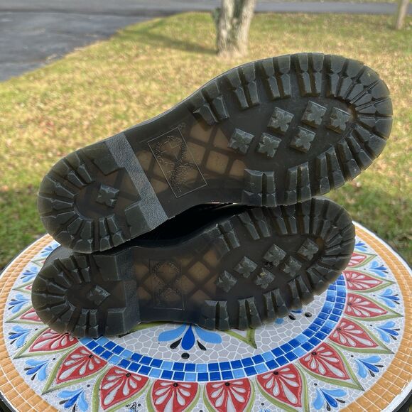 Dr. Doc Martens Women's Size 5 Bex Double 1460 Strap 8-Eye Lace Up Black Boots - Picture 8 of 9